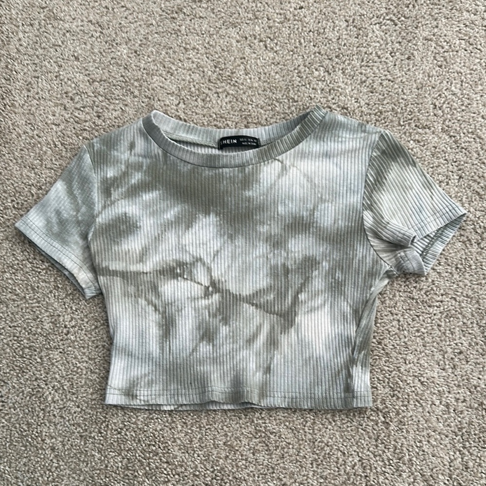 Green Tie-Dye Women's Crop Top